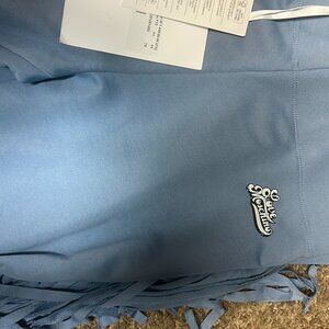 Love Moschino Light Blue Fringe Leggings